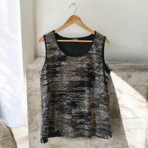 Kasper Stunning Gold Detail Sleeveless fully lined L 💛🖤 Perfect Condition